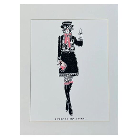 VERRIER HANDCRAFTED
New York City 11"X14" SWEAR ON MY CHANEL WHITE MAT - Picture 1 of 8
